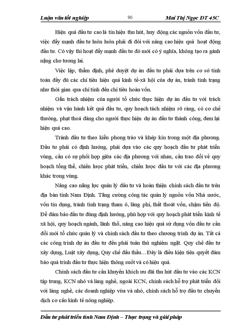 image for page Đầu tư phát triển ở tỉnh Nam Định giai đoạn 2001 2006 Thực trạng và giải pháp