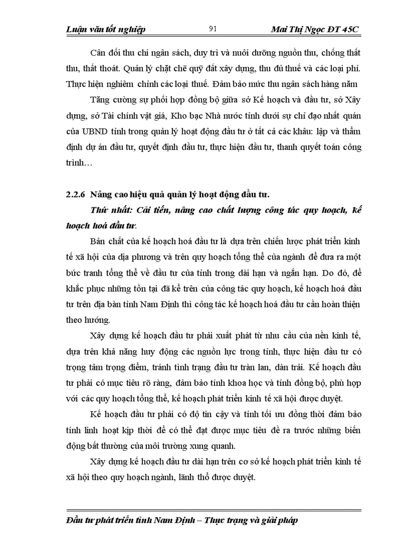 image for page Đầu tư phát triển ở tỉnh Nam Định giai đoạn 2001 2006 Thực trạng và giải pháp