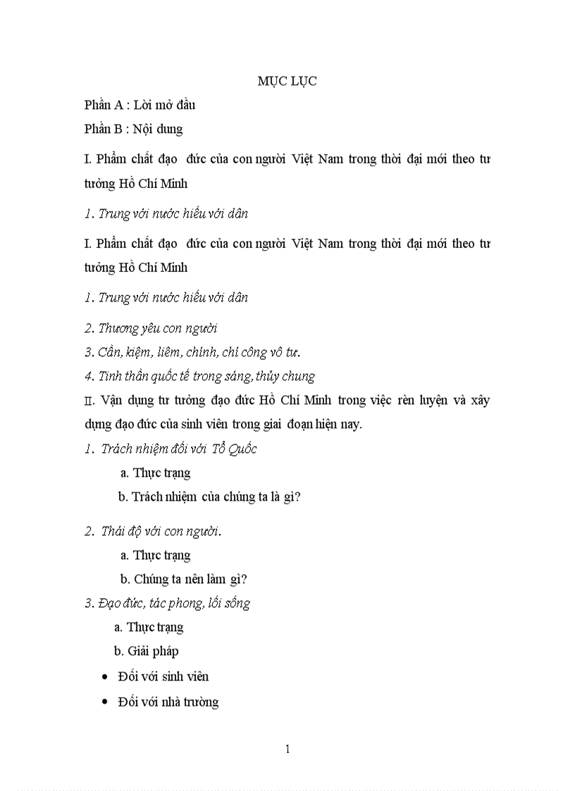 image for page Những phẩm chất đạo đức cơ bản của con người Việt Nam theo tư tưởng Hồ Chí Minh và liên hệ việc xây dựng đạo đức sinh viên đại học Lao Động xã hội