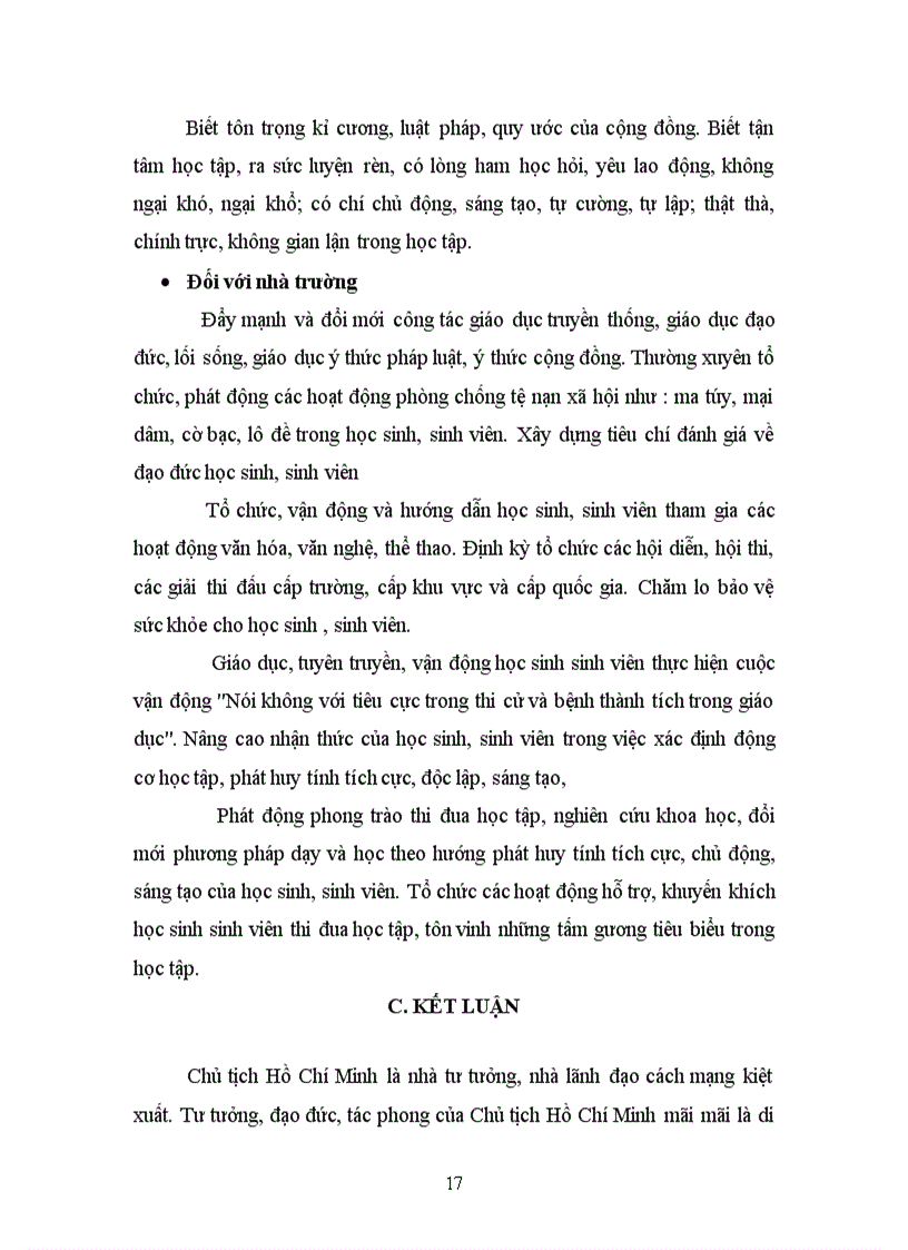 image for page Những phẩm chất đạo đức cơ bản của con người Việt Nam theo tư tưởng Hồ Chí Minh và liên hệ việc xây dựng đạo đức sinh viên đại học Lao Động xã hội