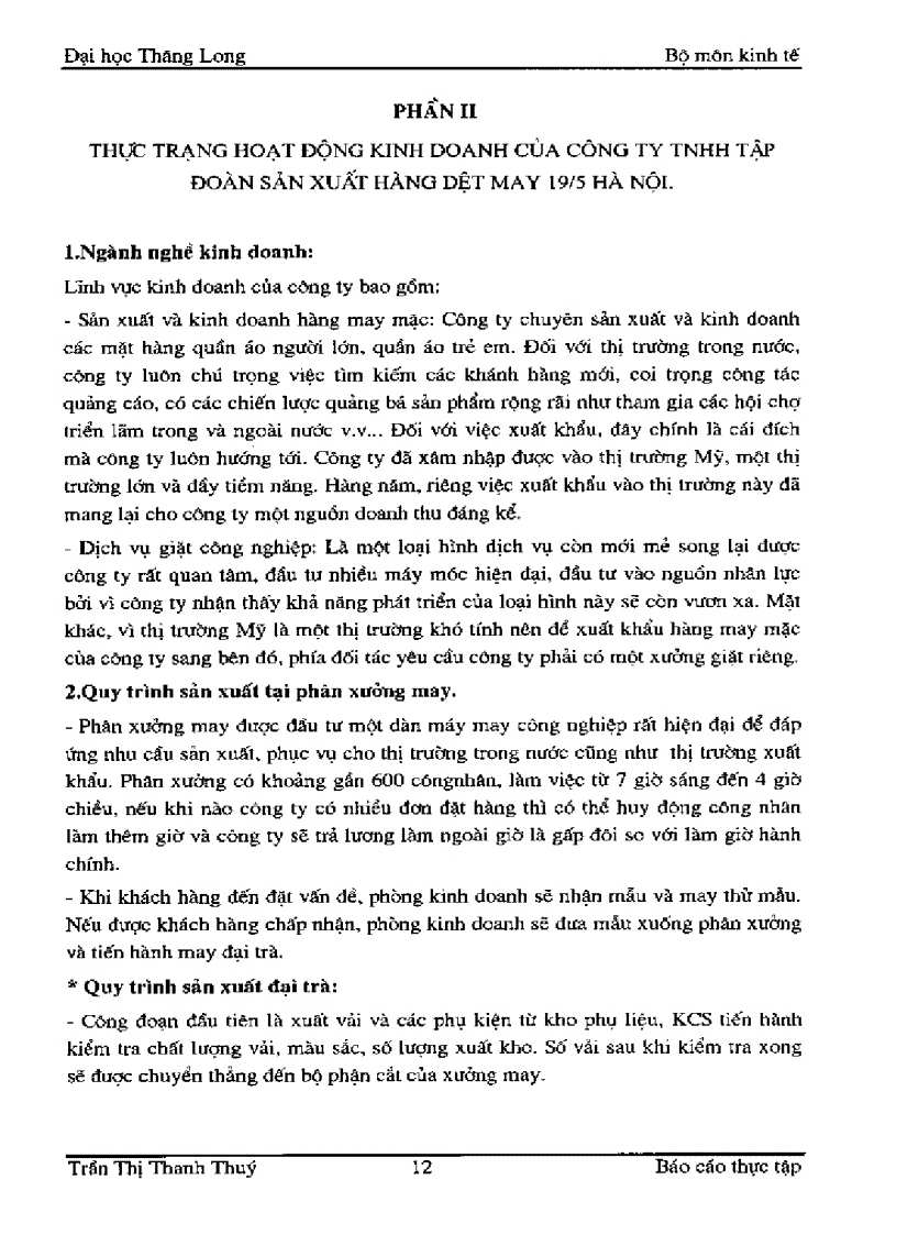 image for page Báo cáo thực tập tại công ty TNHH tập đoàn sản xuất hàng Dệt may 19 5 Hà nội