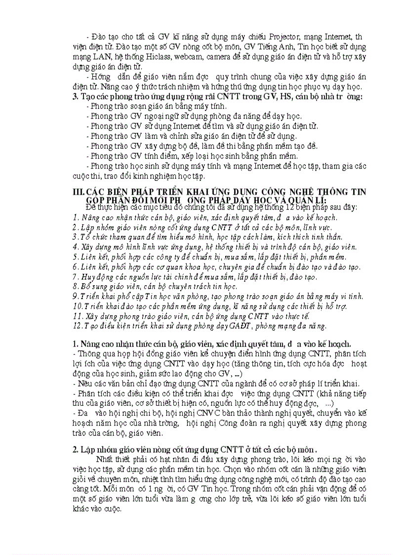 image for page Kinh nghiệm triển khai ứng dụng công nghệ thông tin vào nhà trường góp phần thực hiện đổi mới phương pháp dạy học và quản lí nhà trường