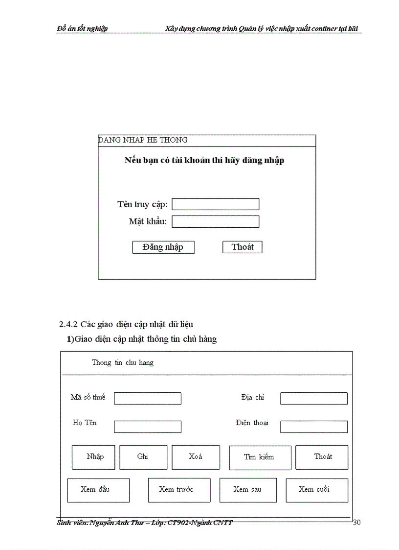 image for page Xây dựng chương trình Quản lý việc nhập xuất continer tại bãi