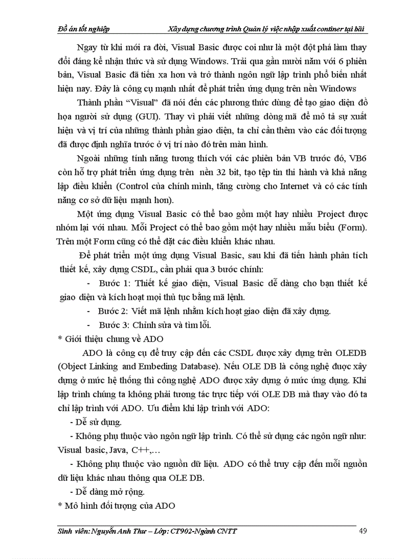 image for page Xây dựng chương trình Quản lý việc nhập xuất continer tại bãi