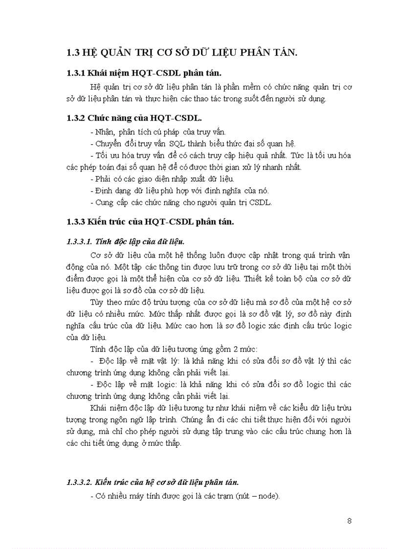 image for page Các phương pháp điều khiển tương tranh và truy cập dữ liệu trong cơ sở đữ liệu phân tán