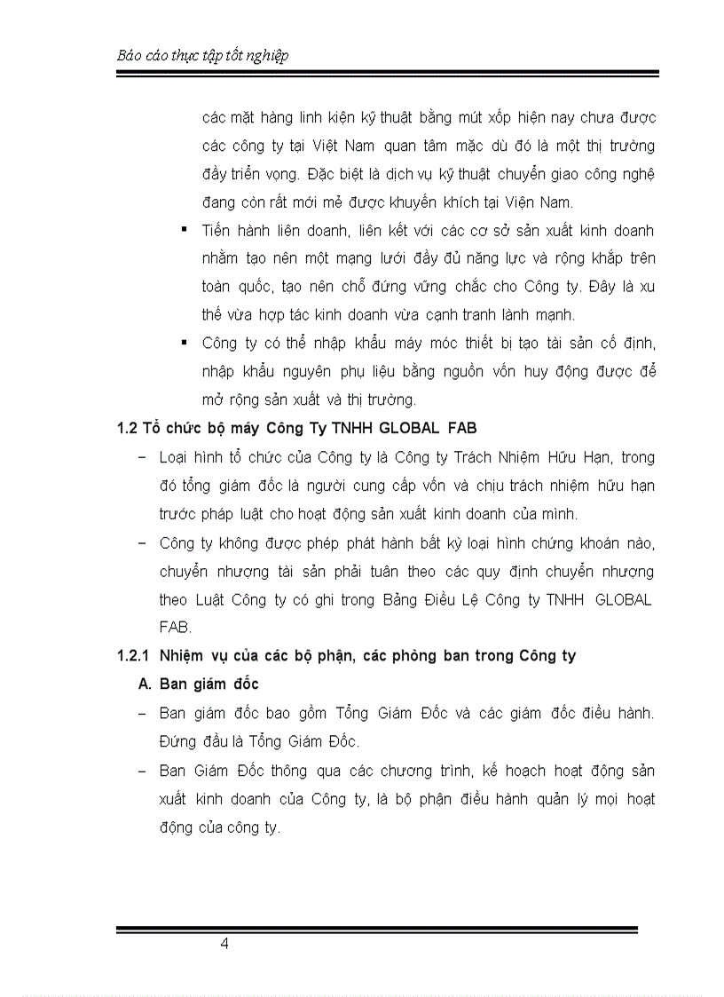 Báo cáo thực tập tốt nghiệp tại cty TNHH GLOBAL FAB kế toán nguyên vật liệu