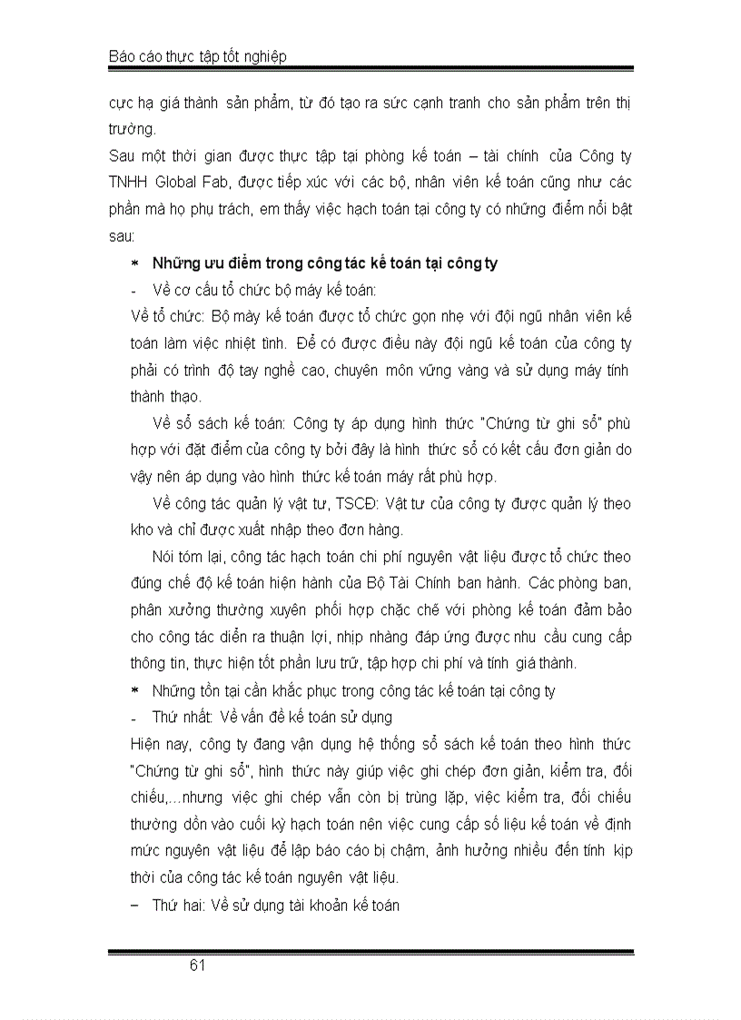 image for page Báo cáo thực tập tốt nghiệp tại cty TNHH GLOBAL FAB kế toán nguyên vật liệu