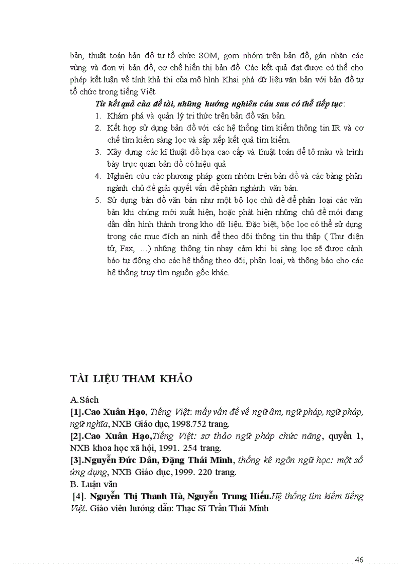 image for page Ứng dụng SOM trong khai phá dữ liệu văn bản Tiếng Việt