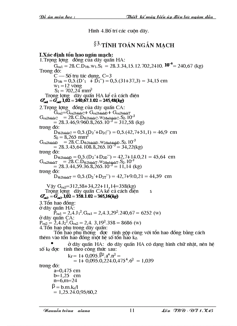 image for page Thiết kế một máy biến áp điện lực ngâm dầu công suất 1600 kVA