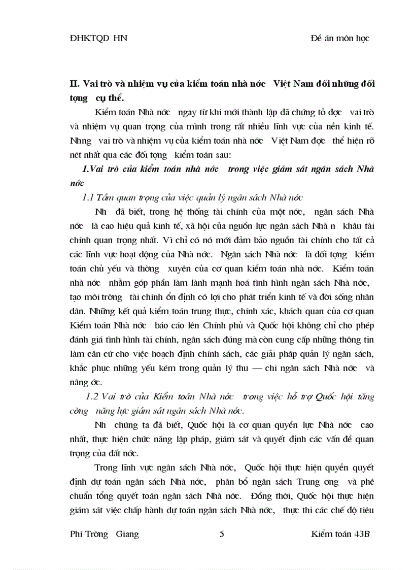 Vai trò và nhiệm vụ của kiểm toán nhà nước ở Việt Nam