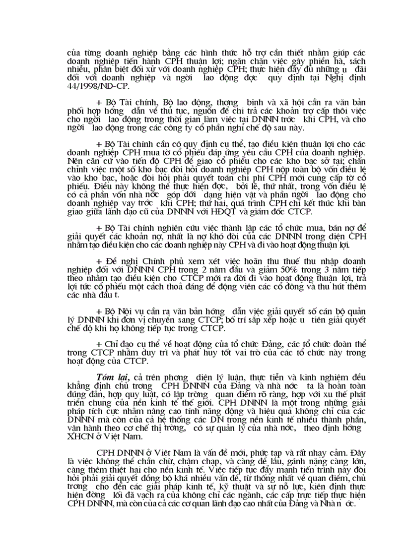 image for page Đẩy mạnh quá trình cổ phần hoá doanh nghiệp nhà nước ở Việt Nam Thực trạng và giải phap