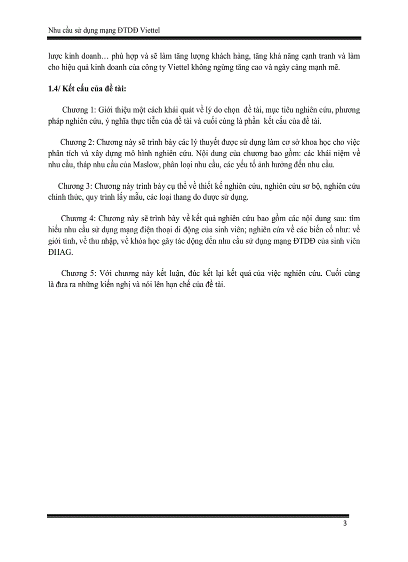 image for page Nhu cầu sử dụng mạng điện thoại di động mạng viettel của sinh viên trường đại học an giang