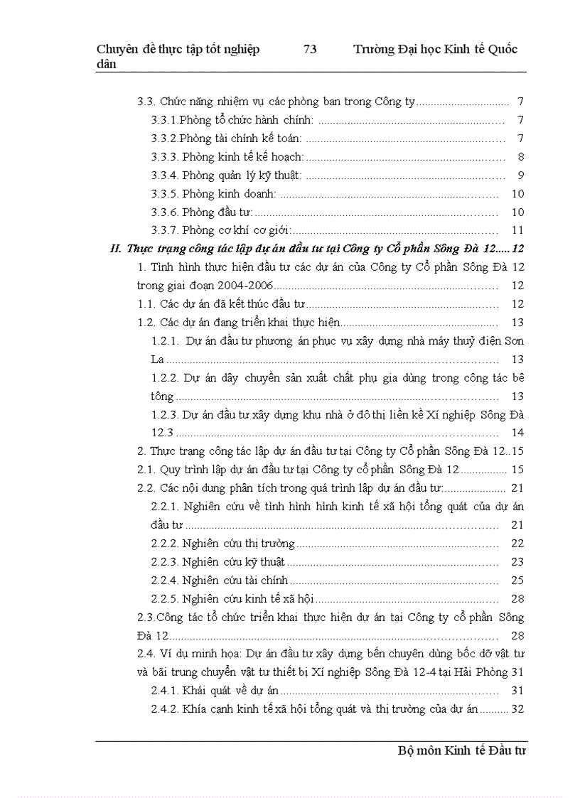 image for page Hoàn thiện công tác lập dự án đầu tư tại Công ty cổ phần Sông Đà 12