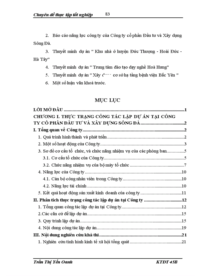 image for page Hoàn thiện công tác tư vấn lập dự án tại Công ty cổ phần Đầu tư và Xây dựng Sông Đà