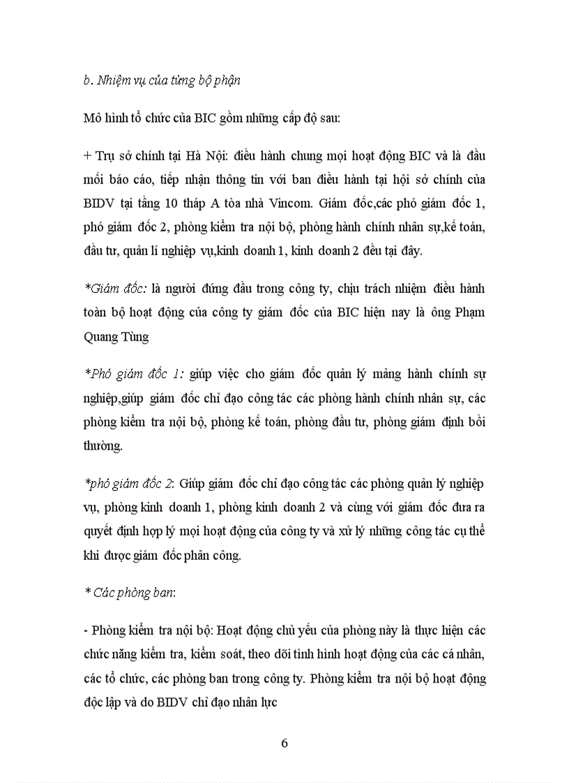 image for page Tại Công ty Bảo hiểm ngân hàng NHĐT PT BIC