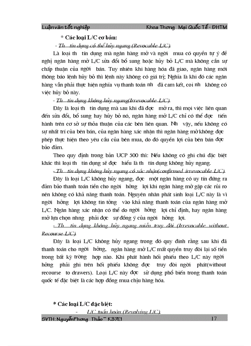 image for page Hoạt động Thanh toán Quốc tế theo phương thức Tín dụng chứng từ L C tại Chi nhánh ngân hàng NHNo PTNT AgriBank Đông Hà Nội