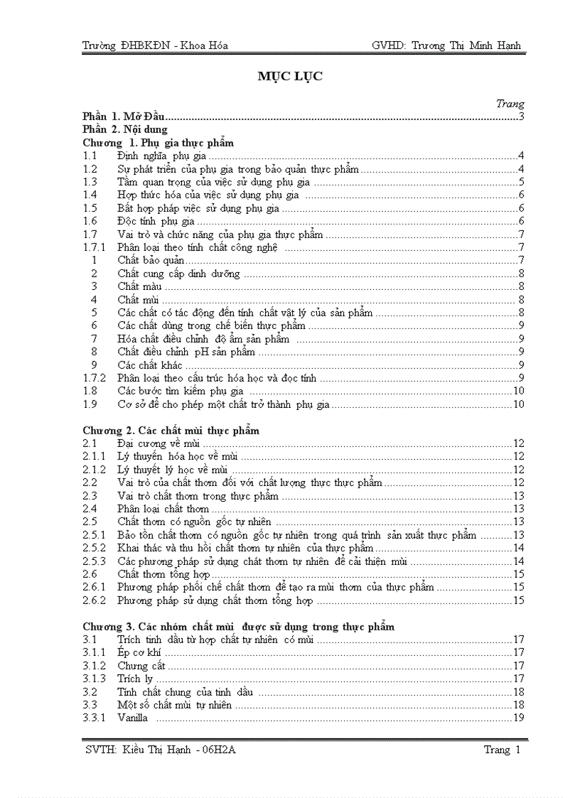 image for page Luận văn tốt nghiệp Phụ gia thực phẩm