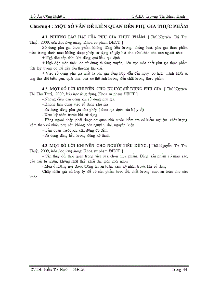 image for page Luận văn tốt nghiệp Phụ gia thực phẩm