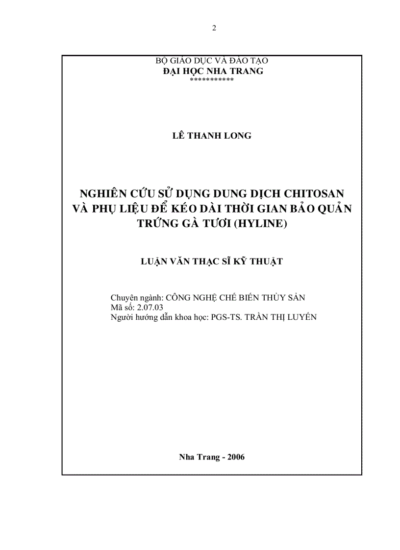 image for page Nghiên cứu sử dụng dung dịch chitosan và phụ liệu để kéo dài thời gian bảo quản trứng gà tươi