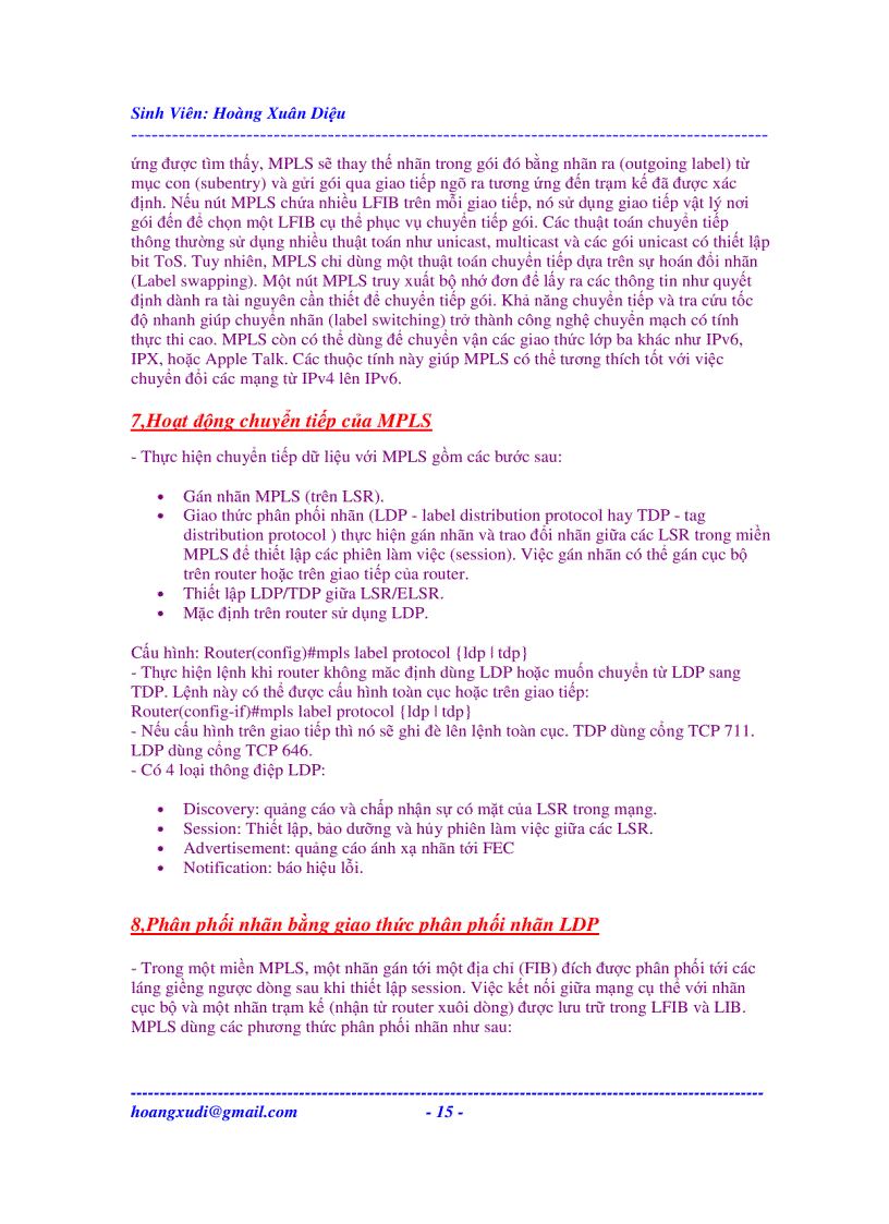 image for page Công nghệ chuyển mạch MPLS