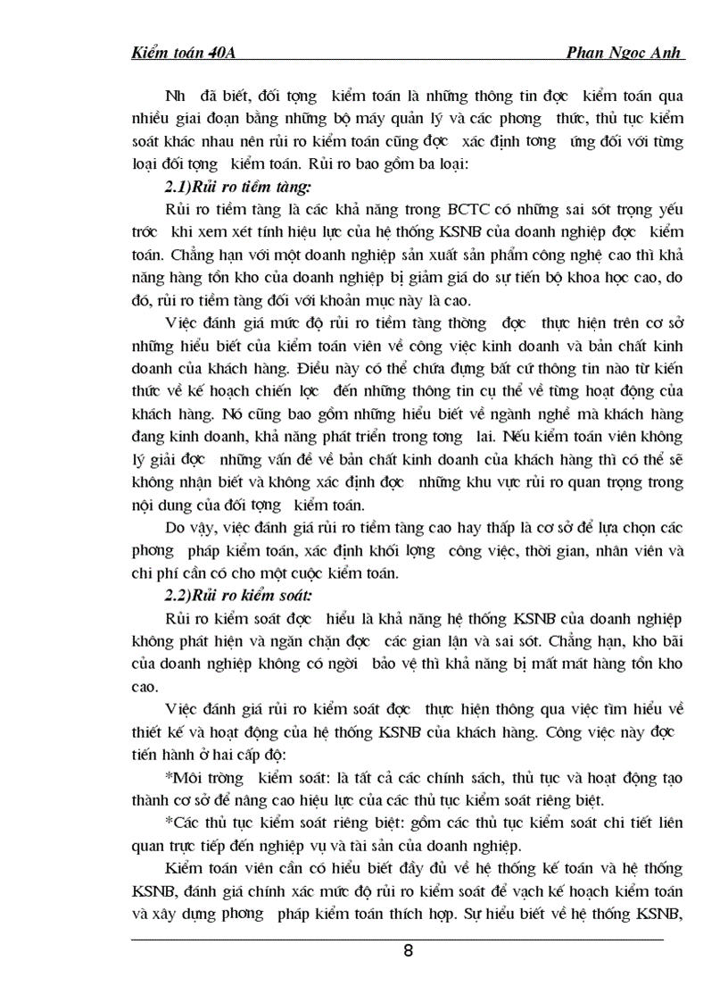 image for page Hoàn thiện quy trình đánh giá trọng yếu và rủi ro trong giai đoạn lập kế hoạch kiểm toán BCTC tại Công ty Kiểm toán Việt Nam
