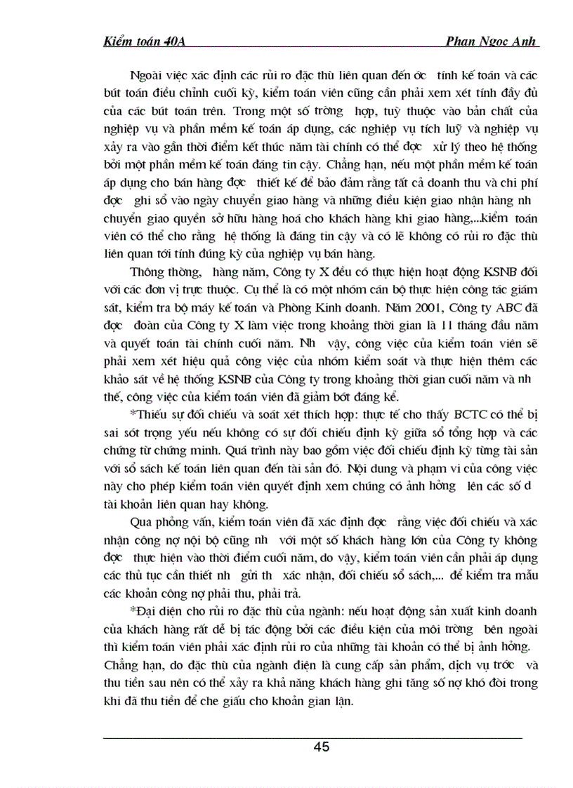 image for page Hoàn thiện quy trình đánh giá trọng yếu và rủi ro trong giai đoạn lập kế hoạch kiểm toán BCTC tại Công ty Kiểm toán Việt Nam