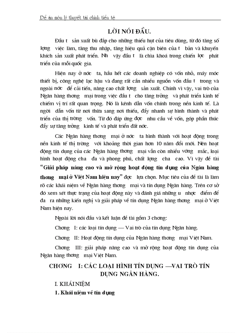 image for page Giải pháp nâng cao và mở rộng hoạt động tín dụng của Ngân hàng thương mại ở Việt Nam hiện nay