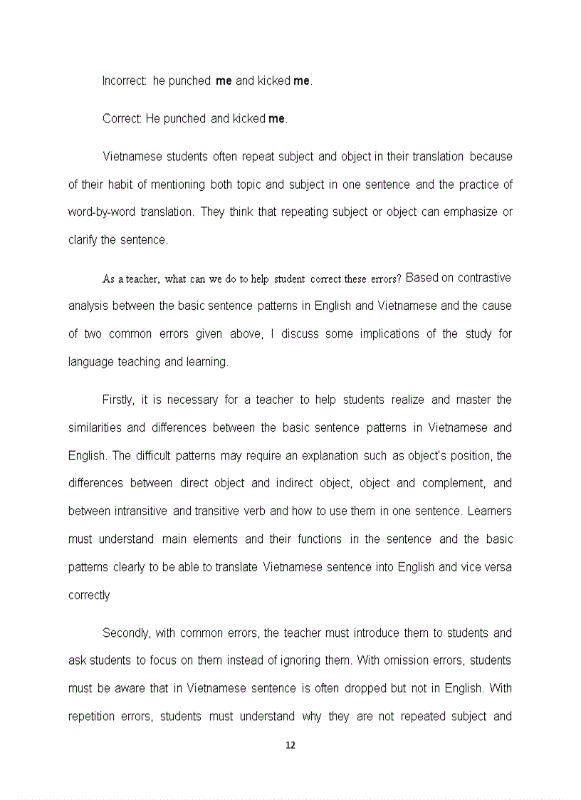 image for page Basic sentence patterns in English and Vietnamese
