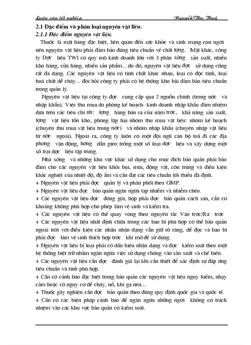 image for page Hoàn thiện hạch toán nguyên vật liệu với việc nâng cao hiệu quả sử dụng vốn lưu động tại công ty Dược liệu TWI