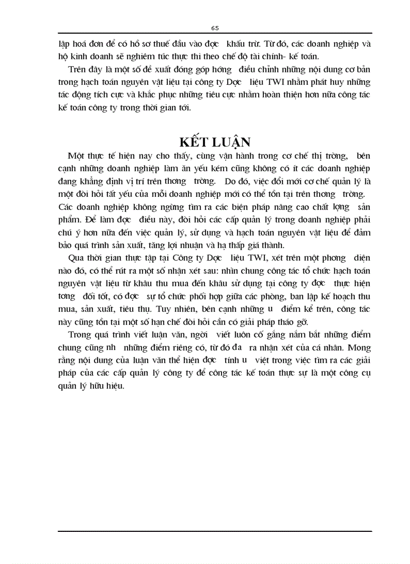 image for page Hoàn thiện hạch toán nguyên vật liệu với việc nâng cao hiệu quả sử dụng vốn lưu động tại công ty Dược liệu TWI