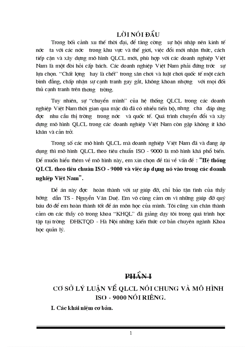 image for page Hệ thống Quản lý chất luợng theo tiêu chuân ISO 9000 và việc áp dụng nó vào trong các doanh nghiệp Việt Nam