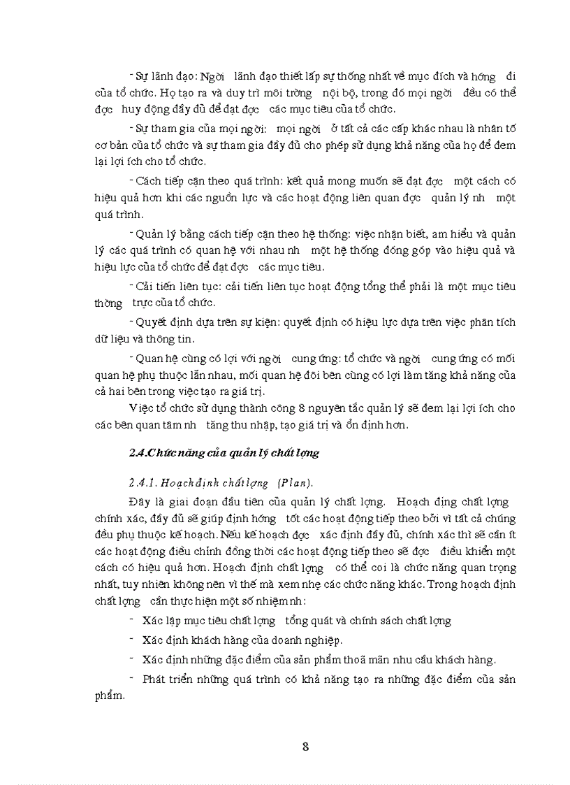 image for page Kế hoạch xây dựng và áp dụng hệ thống quản lý chất lượng theo tiêu chuẩn ISO 9001 2000 tại Công ty Sông Đà 9