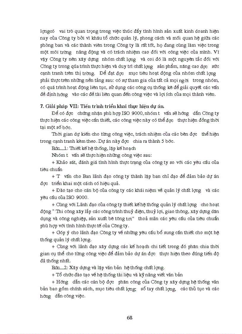 image for page Kế hoạch xây dựng và áp dụng hệ thống quản lý chất lượng theo tiêu chuẩn ISO 9001 2000 tại Công ty Sông Đà 9