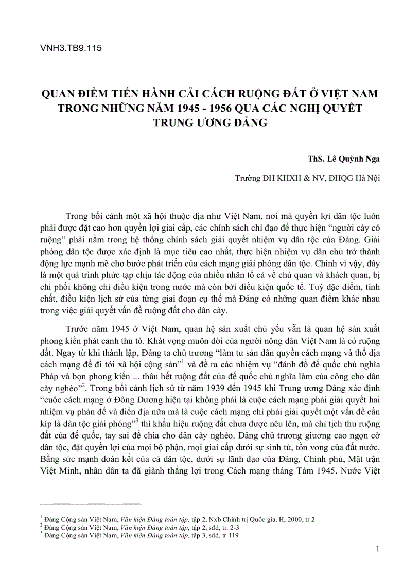 image for page Quan điểm tiến hành cải cách ruộng đất ở việt nam trong những năm 1945 1956 qua các nghị quyết trung ương đảng