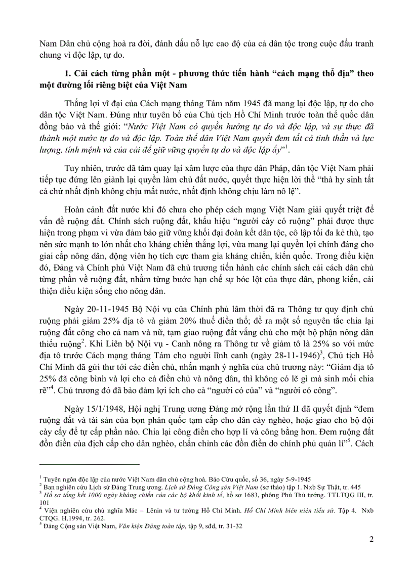 image for page Quan điểm tiến hành cải cách ruộng đất ở việt nam trong những năm 1945 1956 qua các nghị quyết trung ương đảng