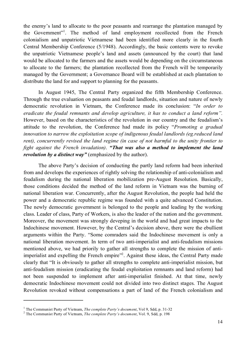 image for page Quan điểm tiến hành cải cách ruộng đất ở việt nam trong những năm 1945 1956 qua các nghị quyết trung ương đảng