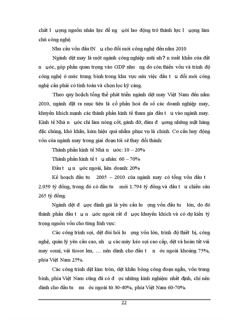 image for page Thực trạng và giải pháp về đầu tư đổi mới công nghệ ngành dệt may Việt Nam