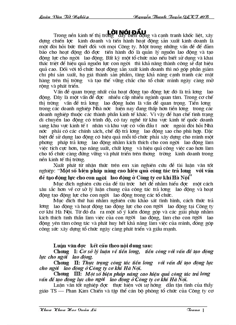 image for page Một số biện pháp nâng cao hiệu quả công tác trả lương với vấn đề tạo động lực cho con người lao động ở Công ty cơ khí Hà Nội