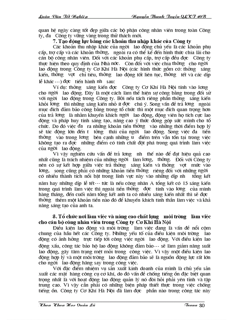 image for page Một số biện pháp nâng cao hiệu quả công tác trả lương với vấn đề tạo động lực cho con người lao động ở Công ty cơ khí Hà Nội