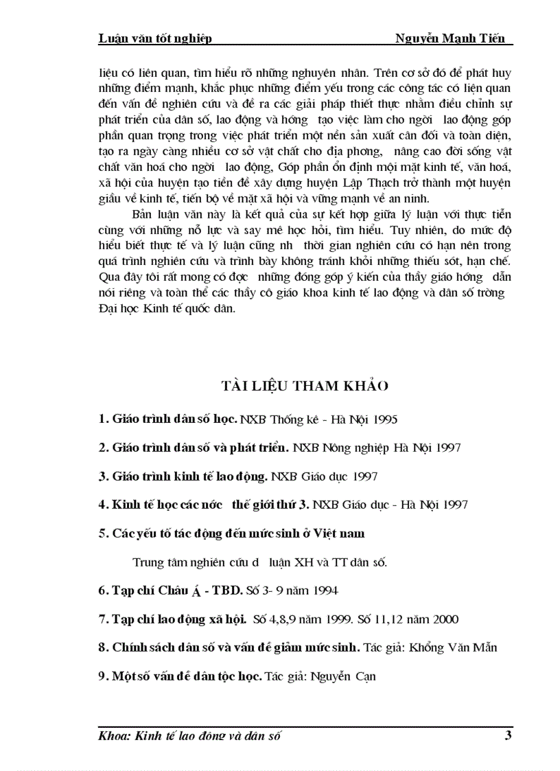 image for page Phân tích biến động dân số lao động và việc làm ở huyện Lập Thạch trong giai đoạn hiện nay