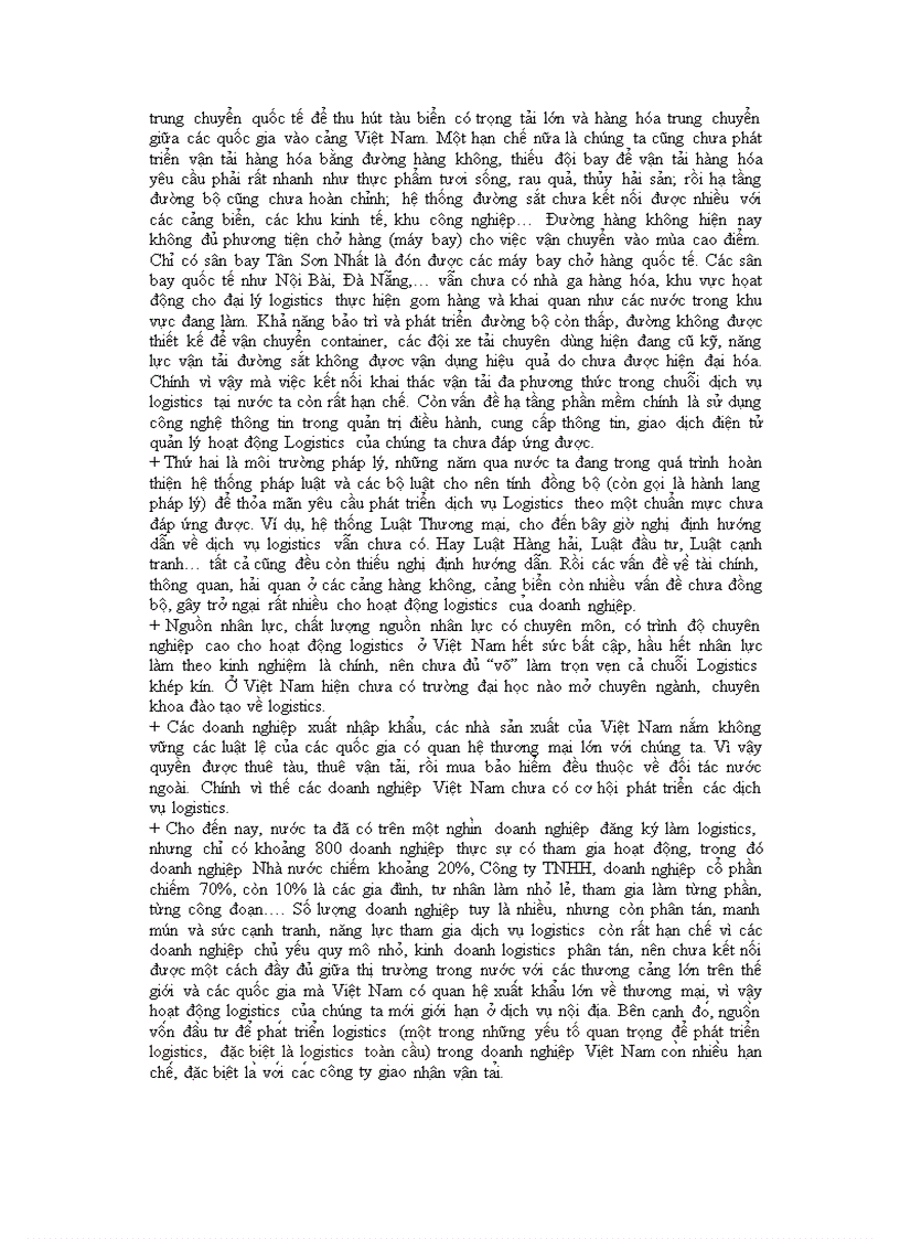 image for page Sư pha t triê n cu a nga nh Logistics ơ Viê t Nam va thê giơ i Như ng kho khăn va thuâ n lơ i trong pha t triê n hoa t đô ng logistics ta i ca c doanh nghiê p Viê t Nam hiê n nay