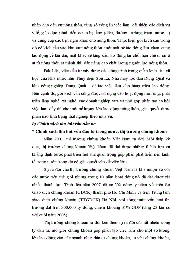 image for page Phân tích tác động của một số chính sách cụ thể mà chính phủ Việt Nam đã thực hiện trong vài năm trở lại đây để giải quyết vấn đề việc làm