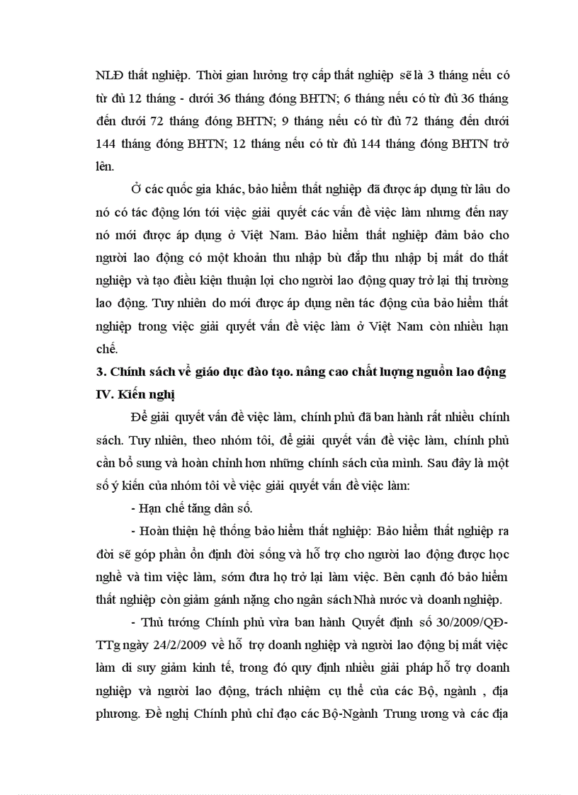 image for page Phân tích tác động của một số chính sách cụ thể mà chính phủ Việt Nam đã thực hiện trong vài năm trở lại đây để giải quyết vấn đề việc làm