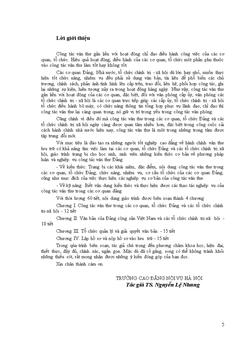 image for page Công tác văn thư trong các cơ quan tổ chức Đảng và các tổ chức chính trị xã hội