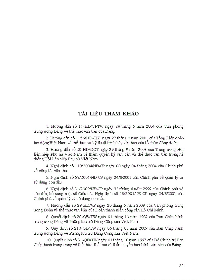 image for page Công tác văn thư trong các cơ quan tổ chức Đảng và các tổ chức chính trị xã hội