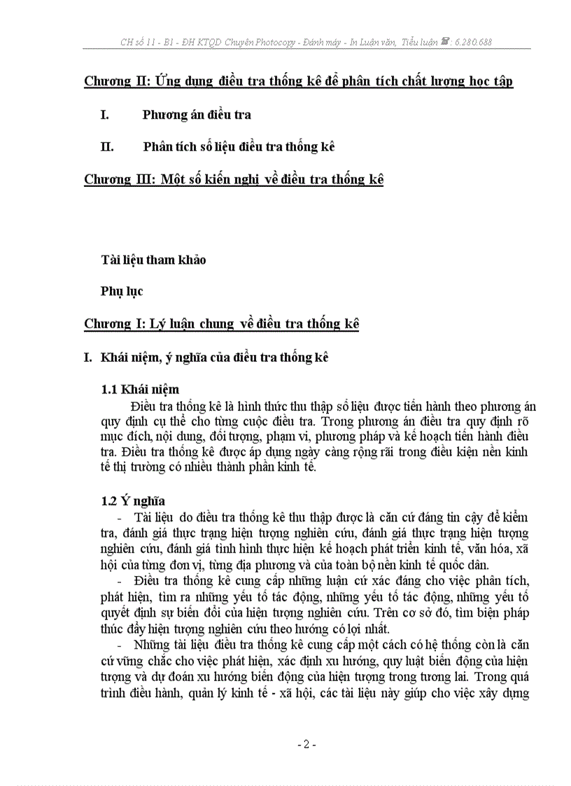 image for page Điều tra thống kê và ứng dụng số liệu điều tra thống kê để phân tích chất lượng học tập của sinh viên lớp Thống kê kinh doanh 46B năm học 2006 2007