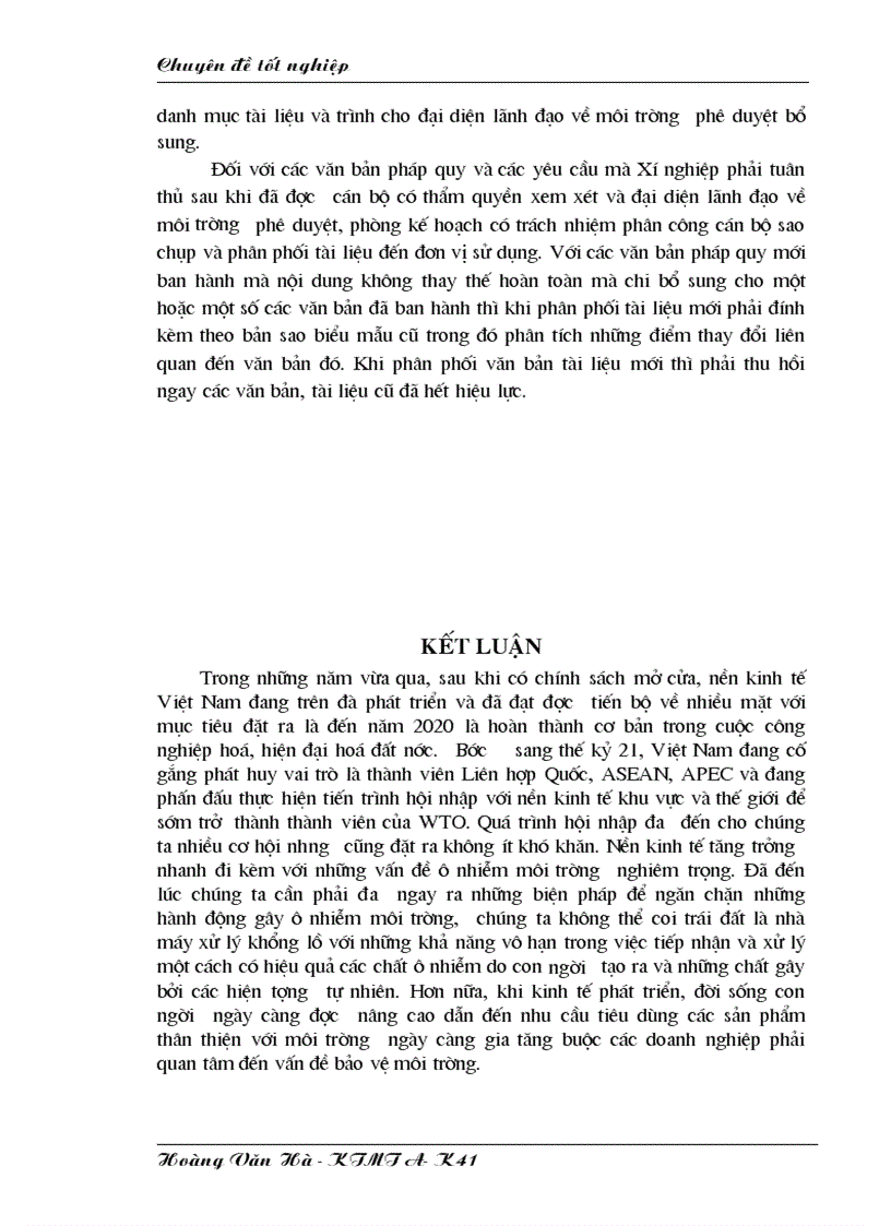 image for page Một số giải pháp xây dựng hệ thống quản lý môi trường ISO 14001 ở Xí nghiệp môi trường đô thị huyện Thanh Trì