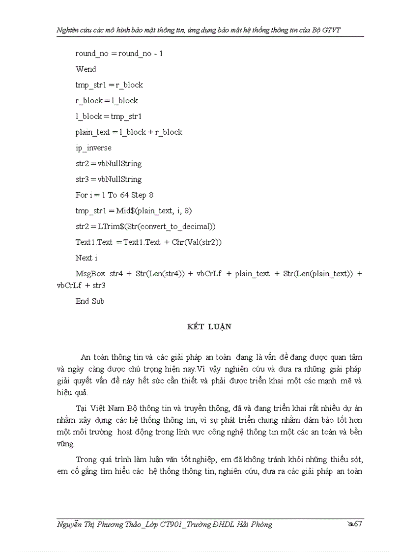 image for page Nghiên cứu các mô hình bảo mật thông tin ứng dụng bảo mật hệ thống thông tin của Bộ GTVT