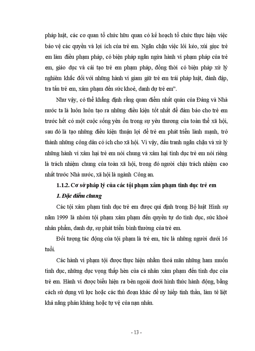 image for page Điều tra các vụ án về xâm phạm tình dục trẻ em trên địa bàn thành phố Hồ Chí Minh Thực trạng và giải pháp nâng cao hiệu quả