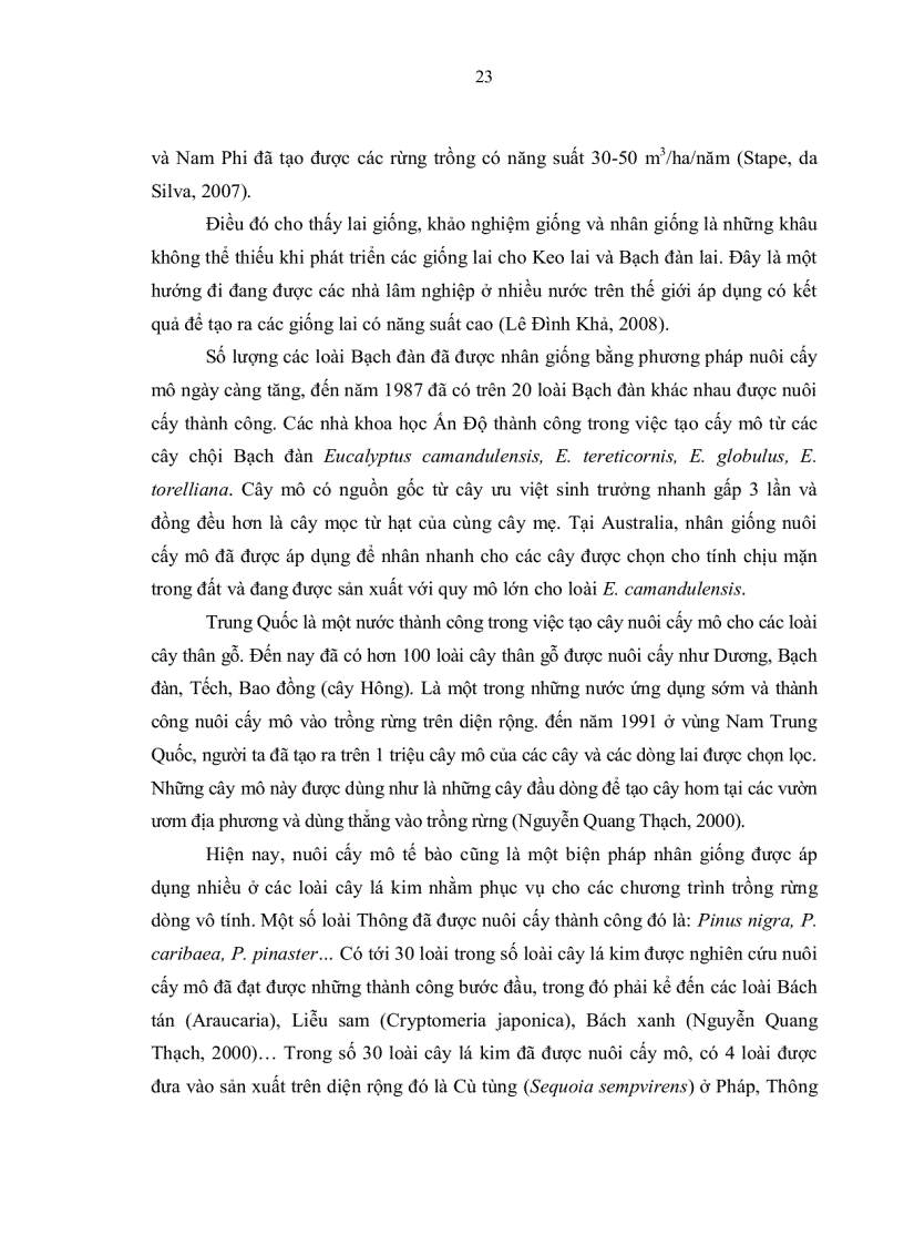 image for page Nghiên cứu nhân giống các dòng Bạch đàn lai UE35 và UE56 giữa Eucaliptus urophylla và E exsertar bằng phương pháp nuôi cấy mô tế bào